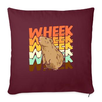 Wheek Cochon d’Inde Cochon d’Inde Cadeau - Housse de coussin décorative 45 x 45 cm - bordeaux - Devant