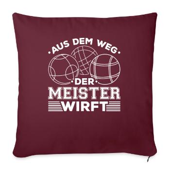 Boule Meister Boule Petanque - Sofakissenbezug 45 x 45 cm - Burgunderrot - Vorne