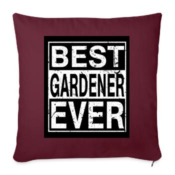 Jardinier Meilleur jardinier - Housse de coussin décorative 45 x 45 cm - bordeaux - Devant