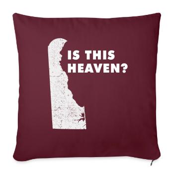 Carte terrestre Amérique État américain Accueil Paradis Delaware - Housse de coussin décorative 45 x 45 cm - bordeaux - Devant