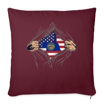 Rip Reveal America State Flag Nebraska - Sofakissenbezug 45 x 45 cm - Burgunderrot - Vorne