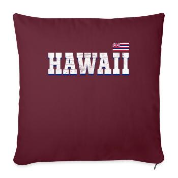State Name America State Flag Hawaii - Sofakissenbezug 45 x 45 cm - Burgunderrot - Vorne