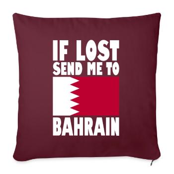 Drapeau de Bahreïn - Housse de coussin décorative 45 x 45 cm - bordeaux - Devant