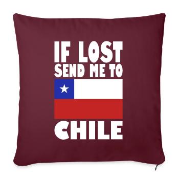 Dicton du drapeau du Chili - Housse de coussin décorative 45 x 45 cm - bordeaux - Devant
