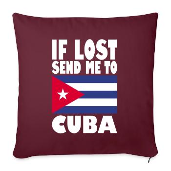 Drapeau de Cuba - Housse de coussin décorative 45 x 45 cm - bordeaux - Devant