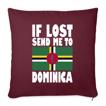 Drapeau de la Dominique - Housse de coussin décorative 45 x 45 cm - bordeaux - Devant