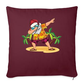 Island Beach Christmas Dabbing Santa Summer 2022 - Sofakissenbezug 45 x 45 cm - Burgunderrot - Vorne