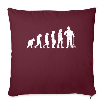 Évolution du jardinage agricole jardinier - Housse de coussin décorative 45 x 45 cm - bordeaux - Devant