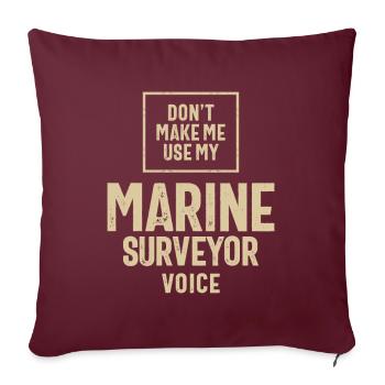 Expert maritime Profession Profession Travailleur d’anniversaire - Housse de coussin décorative 45 x 45 cm - bordeaux - Devant