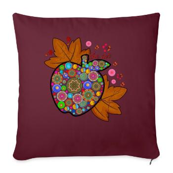 Apple Fruit Art Coloré Journée internationale des points - Housse de coussin décorative 45 x 45 cm - bordeaux - Devant