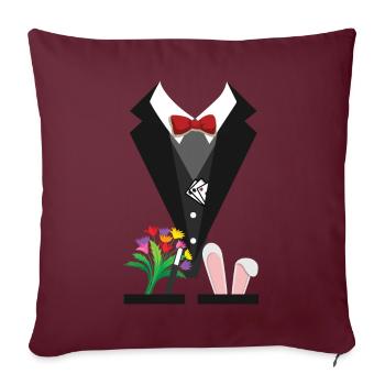 Drôle de costume de magicien pour Halloween - Housse de coussin décorative 45 x 45 cm - bordeaux - Devant