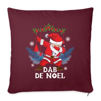 Décembre Noël Dab Dabbing Père Noël Noël - Housse de coussin décorative 45 x 45 cm - bordeaux - Devant