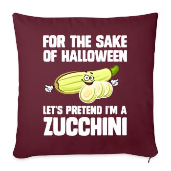 Pour l’amour d’Halloween, faisons semblant - Housse de coussin décorative 45 x 45 cm - bordeaux - Devant