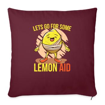 Allons-y pour un peu de Lemon Aid Lemon First Responder Doctor - Housse de coussin décorative 45 x 45 cm - bordeaux - Devant