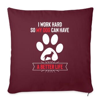 Kelpie australien - Housse de coussin décorative 45 x 45 cm - bordeaux - Devant