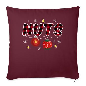 Kastanien Kastanien Witz Lustige Weihnachten - Sofakissenbezug 45 x 45 cm - Burgunderrot - Vorne