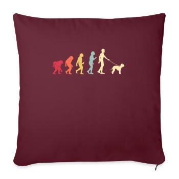 Bedlington Terrier - Sofakissenbezug 45 x 45 cm - Burgunderrot - Vorne