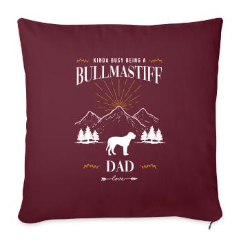 Bullmastiff - Sofakissenbezug 45 x 45 cm - Burgunderrot - Vorne