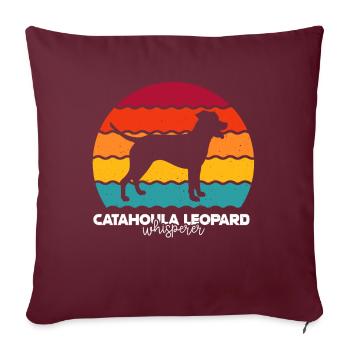 Louisiane Catahoula Leopard Dog - Housse de coussin décorative 45 x 45 cm - bordeaux - Devant