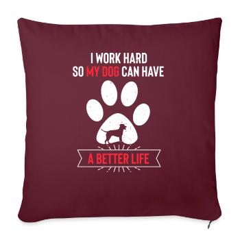 Louisiane Catahoula Leopard Dog - Housse de coussin décorative 45 x 45 cm - bordeaux - Devant