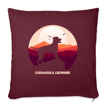 Louisiane Catahoula Leopard Dog - Housse de coussin décorative 45 x 45 cm - bordeaux - Devant