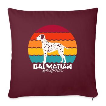 Dalmate - Housse de coussin décorative 45 x 45 cm - bordeaux - Devant