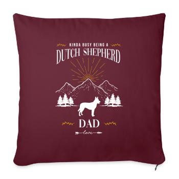 Berger hollandais Hollandse Herdershond - Housse de coussin décorative 45 x 45 cm - bordeaux - Devant