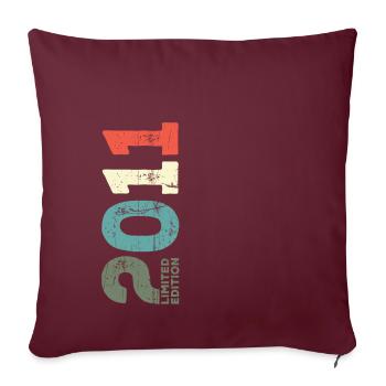Depuis 2011 Année 2011 Rétro 2011 Millésime 2011 - Housse de coussin décorative 45 x 45 cm - bordeaux - Devant