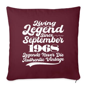 Il était une fois une légende. Septembre 1968 Naissance - Housse de coussin décorative 45 x 45 cm - bordeaux - Devant