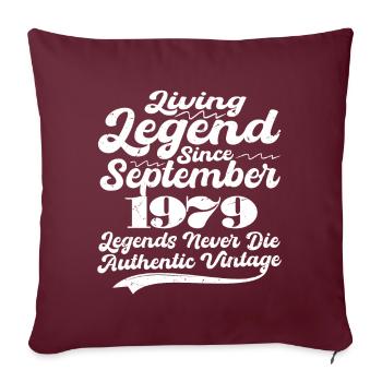 Il était une fois une légende. Septembre 1979 Naissance - Housse de coussin décorative 45 x 45 cm - bordeaux - Devant