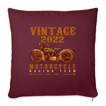 Les légendes sont nées en 2022 et conduisent des motos - Housse de coussin décorative 45 x 45 cm - bordeaux - Devant