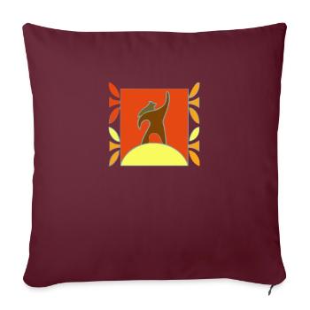 Happy Sun Fighter au lever du soleil - Housse de coussin décorative 45 x 45 cm - bordeaux - Devant