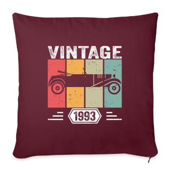 Classic Since 1993, Vintage Car Birthday Gift 1993 - Sofakissenbezug 45 x 45 cm - Burgunderrot - Vorne