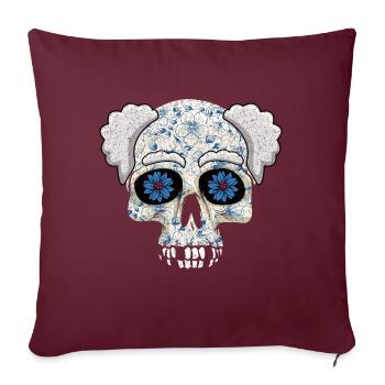 Grand-père Abuelo Journée des grands-parents Día De Los Muertos - Housse de coussin décorative 45 x 45 cm - bordeaux - Devant