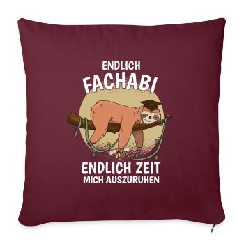 Fachabi Geschafft 2024 Fachabitur Bestanden - Sofakissenbezug 45 x 45 cm - Burgunderrot - Vorne
