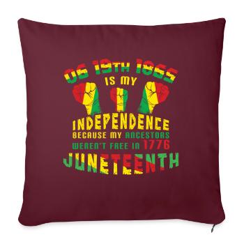 Independence Celebrate Juneteenth Black History - Sofakissenbezug 45 x 45 cm - Burgunderrot - Vorne