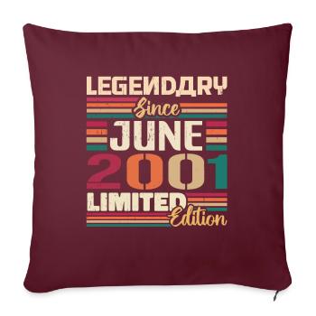 Légendaire Juin 2001 Edition Limitée Juin 2001 - Housse de coussin décorative 45 x 45 cm - bordeaux - Devant
