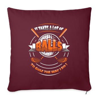 Nimmt Viele Golfbälle Lustiger Golf Golfer Golf - Sofakissenbezug 45 x 45 cm - Burgunderrot - Vorne
