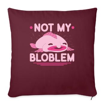 Blobfish n’est pas mon Bloblem - Housse de coussin décorative 45 x 45 cm - bordeaux - Devant
