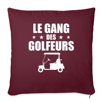 Golf, Golfeur, Fan de Golf - Housse de coussin décorative 45 x 45 cm - bordeaux - Devant