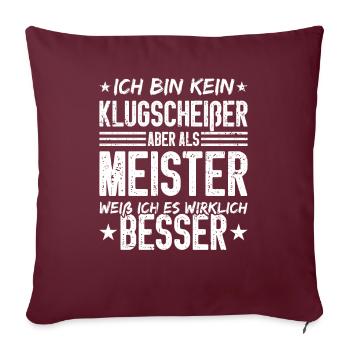 Drôle de maître disant Wisecracker - Housse de coussin décorative 45 x 45 cm - bordeaux - Devant