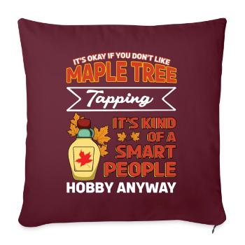 Érable Entaillage Érable Feuille d’érable Hobby - Housse de coussin décorative 45 x 45 cm - bordeaux - Devant