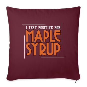Sirop d’érable positif entaillant l’arbre Maple Leaf - Housse de coussin décorative 45 x 45 cm - bordeaux - Devant