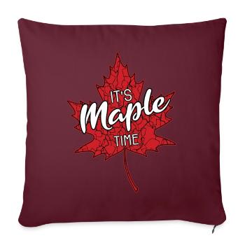C’est l’heure de l’érable Maple Leaf Maple Tree Maple Leaf Maple Leaf - Housse de coussin décorative 45 x 45 cm - bordeaux - Devant