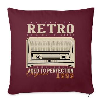 Retro 1999 Geburtstagsgeschenk 1999 Jahrgang 1999 - Sofakissenbezug 45 x 45 cm - Burgunderrot - Vorne