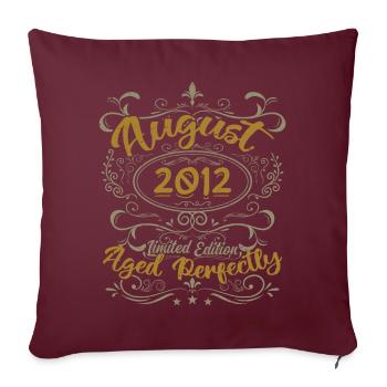 Août 2012 Août Cadeau Anniversaire 2012 Août 2012 - Housse de coussin décorative 45 x 45 cm - bordeaux - Devant