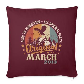 Mars 2013 Jubilé 2013 Légendes Mars 2013 - Housse de coussin décorative 45 x 45 cm - bordeaux - Devant