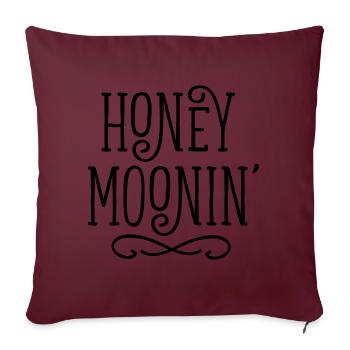 Flitterwochen des Honig-Moonin heirateten eben Geschenk-Idee - Sofakissenbezug 45 x 45 cm - Burgunderrot - Vorne