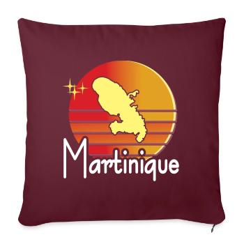 belle idée de Cadeau Original de la Martinique - Housse de coussin décorative 45 x 45 cm - bordeaux - Devant