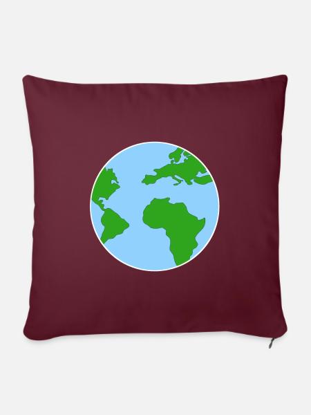 Welt - Sofakissenbezug 45 x 45 cm - Burgunderrot